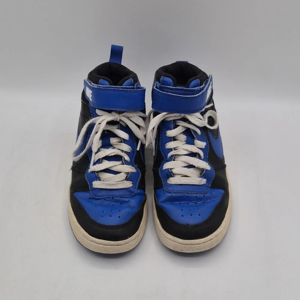 Nike Shoes Youth Size 4.5Y Blue‎ Mid Top Strap Basketball Sneakers DM8872-001